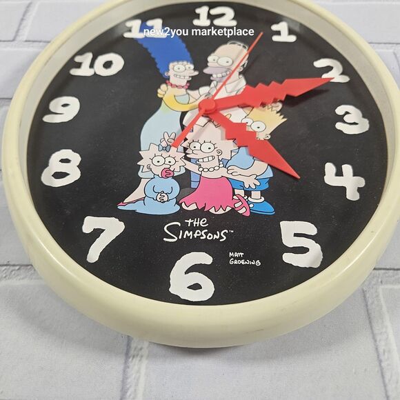 the simpsons vintage RARE original promo clock 1990 Works! collectibles WORKING! - Picture 2 of 16